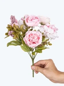 1 Bó hoa cẩm tú cầu bằng lụa mẫu đơn 7 đầu nhân tạo, Chất liệu hoa cầm cho cô dâu, Nhà, Phòng ăn, Trang trí bình hoa, Trang trí đám cưới, Trang trí tường nền, Xe cưới hoa với chất liệu vòng hoa DIY, Tấm lót cửa, Chất liệu hoa, Quà tặng ngày lễ tình nhân, Trang trí mùa thu - Hồng - Xem 3