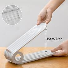 2入組簡約風格可折疊鞋架塑膠雙層可調節鞋收納 - 灰色 - 查看 9