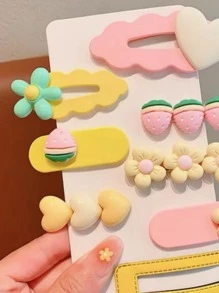 8件简约发夹套装（无卡包装）