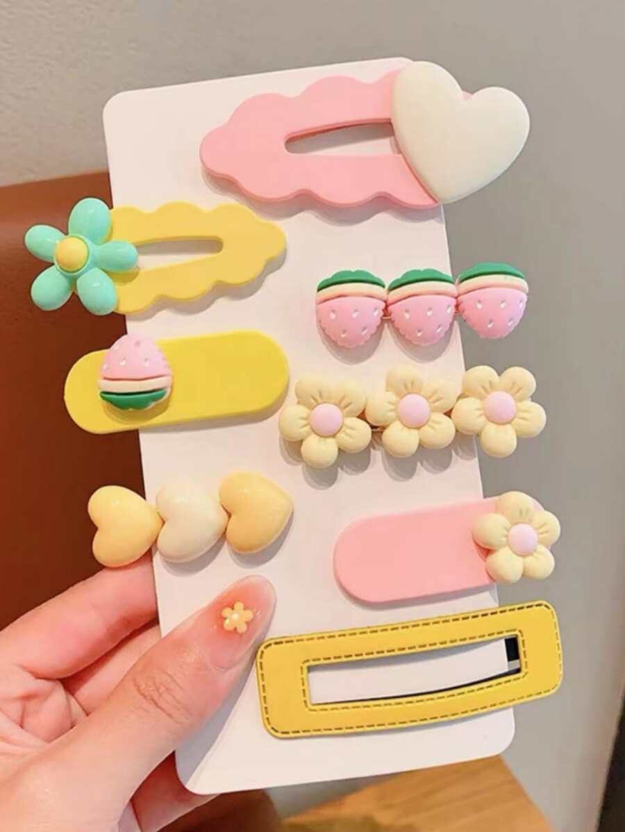 8件简约发夹套装（无卡包装）