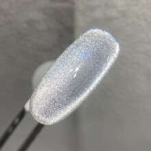 10ml Reflective Glitter Cat Eye Gel Nail Polish, Sparkling Diamond Gel Nail Polish, Magnetic Gel Polish, Shiny Varnish Soak Off UV LED - Silver - View 6
