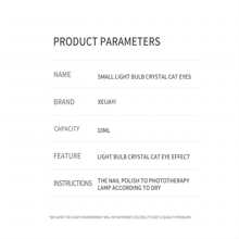 10ml Reflective Glitter Cat Eye Gel Nail Polish, Sparkling Diamond Gel Nail Polish, Magnetic Gel Polish, Shiny Varnish Soak Off UV LED - Silver - View 7