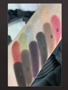 Biya 1 caja Paleta de sombra de ojos bicolor impermeable prueba de sudor mate & brillante & polarizada & & punk & ligero , ( 105 ) - cyborg viviente - Ver 6