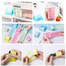 Creative Ghi chú dính , Nhiều Sử dụng Có thể tháo rời Pad ghi nhớ Với Máy rút băng , Dễ thương Thiết kế Bản ghi nhớ Cho văn phòng , Trường học , Nhà - màu xanh lá - Xem 8