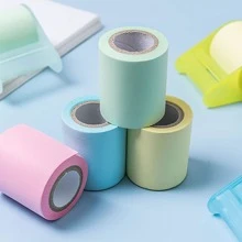 帶膠帶座和各種頁數創意便籤紙，可愛方便記事本，適合學生和辦公室 - 粉色 - 查看 7