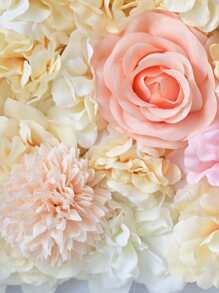 Realistic Pink Rose Wall Backdrop Flower Wall For Photography, Party, Studio, And Event Decoration - Pink - View 11