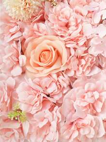 Realistic Pink Rose Wall Backdrop Flower Wall For Photography, Party, Studio, And Event Decoration - Pink - View 7