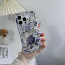 苹果花卉图案手机壳，国际版，非国内版 - 彩色 - 查看 4