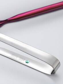 1入組金屬質感不銹鋼鉗子,簡約風耐用金色冰夹適用於家庭 - 金色 - 查看 2