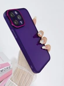1pc Purple Clear Phone Case