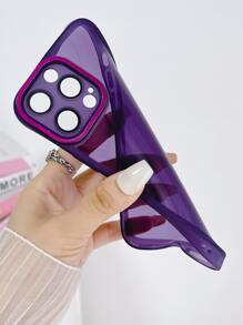 1pc Purple Clear Phone Case