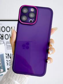 1pc Purple Clear Phone Case