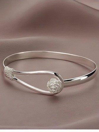 浪漫花手環推拉扣飾女士們手環