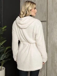 Women Winter Coats - 米色 - 查看 2