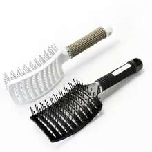 大曲綫鏤空塑膠梳子用於頭髮造型,男士梳子,便攜家庭髮刷,按摩產品髮刷,美髮工具