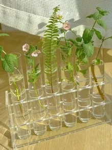 1pc Glass Test Tube Hydroponic Container - Clear - View 5