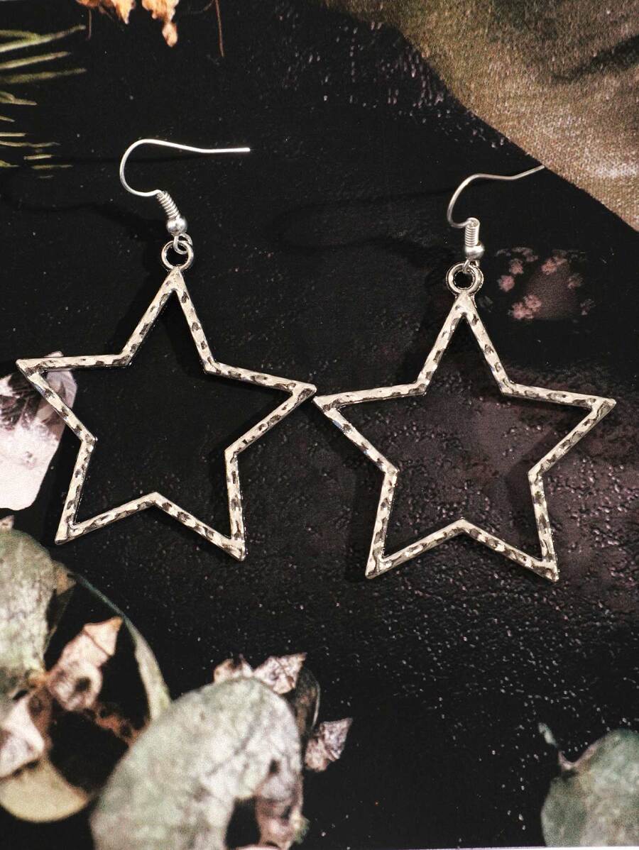 Y2k Star Design Women's Earrings, Vintage Gothic Dangle Earrings
