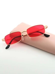 女性時尚復古眼鏡 - 紅色 - 查看 2