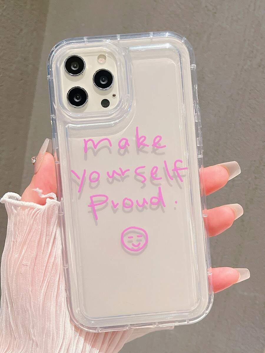 Đồ họa Khẩu hiệu Làm sạch ốp điện thoại - Hồng - Xem 1