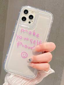 Đồ họa Khẩu hiệu Làm sạch ốp điện thoại - Hồng - Xem 2