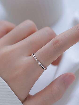 水鑽裝飾開口戒指