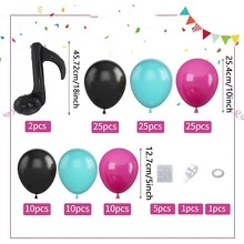 114 chiếc Âm nhạc Theo chủ đề Trang trí Mủ cao su Bóng bay Bộ - Ghi chú & Tiệc sinh nhật Bóng bay & Vòng hoa - Nhiều màu - Xem 5