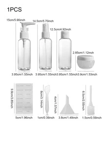 Travel Refillable Bottle Set Spray Lotion Shampoo Shower Gel Tube Bottling Cosmetic Empty Liquid Container Portable Tool Refill Travel Essentials , Travel Organizer For Beach ,Summer Vacation Back To School - White - View 5