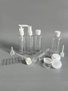 Travel Refillable Bottle Set Spray Lotion Shampoo Shower Gel Tube Bottling Cosmetic Empty Liquid Container Portable Tool Refill Travel Essentials , Travel Organizer For Beach ,Summer Vacation Back To School - White - View 4