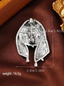 1 Miếng Retro Sư tử Thiết kế Hợp kim kẽm Trâm cài Với khăn quàng cổ , Hoàn hảo Qủa tặng Đối với Bạn - Màu Bạc Cổ - Xem 2