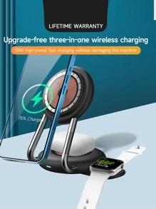 15W 三合一快速无线充电器，快速充电双无线充电板 - 充电板兼容 、S-Amsung、Apple A-Irpods 等，适用于 14/13/12/Pro/Max 系列、I-Watch、A-IrPods 3/2/Pro I-Watch Ultra8/7/6/5 Galaxy S23/S22/S21/S50 NOTE 20 Note10 Note9 Ultra S10 S9 S8 Oneplus 10/9/8 Pixel 6/5/4/3 Proxl/50/V40/35 Apple 耳机无线充电器