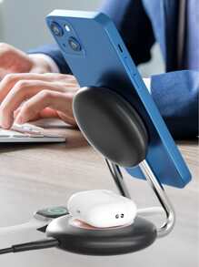 15W 三合一快速无线充电器，快速充电双无线充电板 - 充电板兼容 、S-Amsung、Apple A-Irpods 等，适用于 14/13/12/Pro/Max 系列、I-Watch、A-IrPods 3/2/Pro I-Watch Ultra8/7/6/5 Galaxy S23/S22/S21/S50 NOTE 20 Note10 Note9 Ultra S10 S9 S8 Oneplus 10/9/8 Pixel 6/5/4/3 Proxl/50/V40/35 Apple 耳机无线充电器