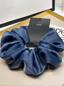 2 件大号缎面法式发髻制作器，纯色甜甜圈发圈 - 彩色 - 查看 2