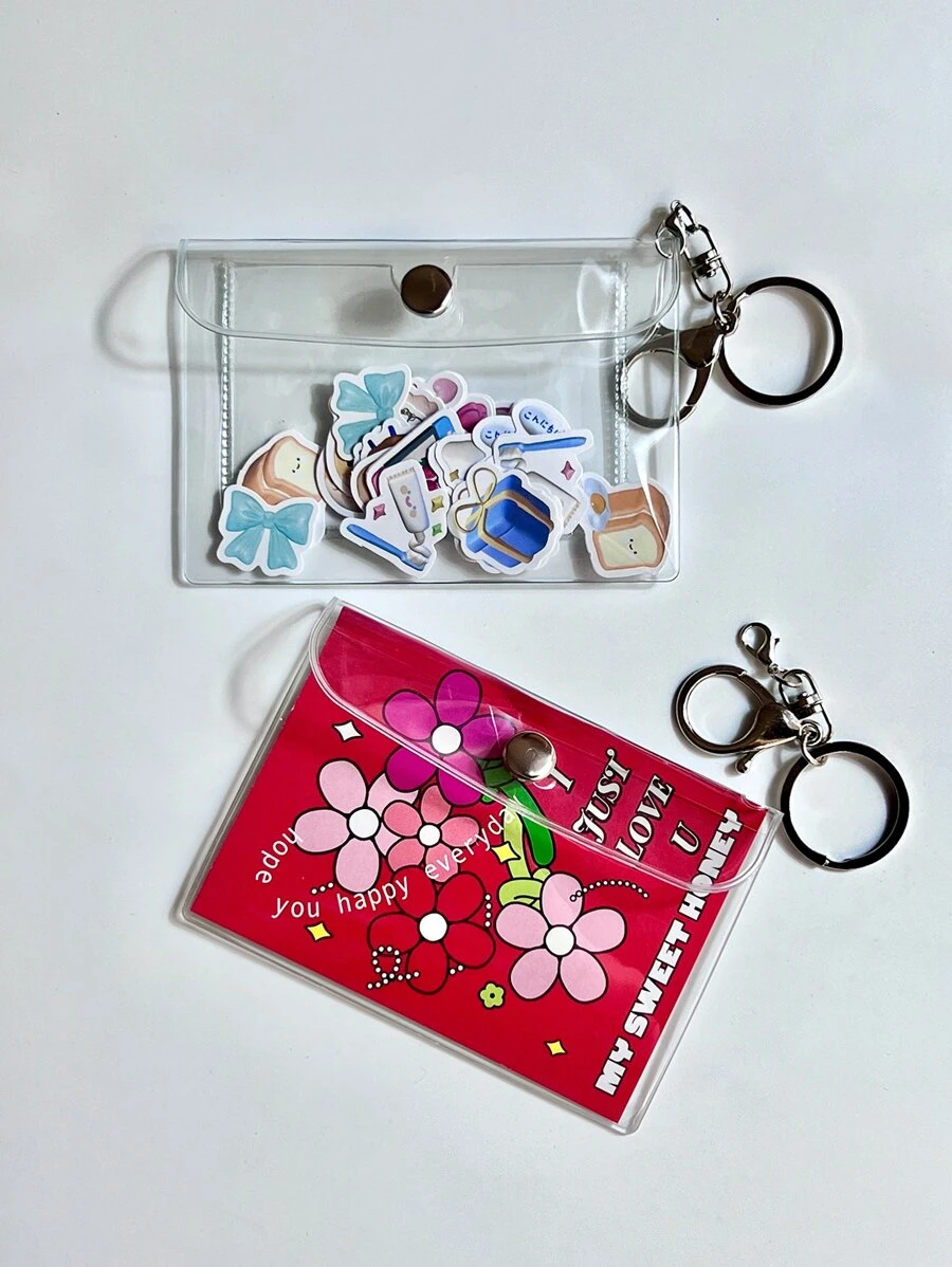 1入組透明卡夾，用於裝載信用卡、身份證、校園卡、公交卡等 - 無色 - 查看 1