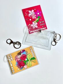 1入組透明卡夾，用於裝載信用卡、身份證、校園卡、公交卡等 - 無色 - 查看 2