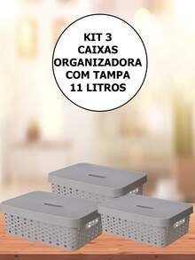 Storage Boxes & Bins - 灰色 - 查看 1