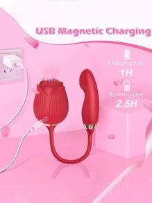 Rosa Virbrator Clitoris Sucker G Spot Vibrador Juguetes sexuales para adultos para mujeres, Vibrador de succión de clítoris Rose Sex Toys Estimulador de pezones para mujeres