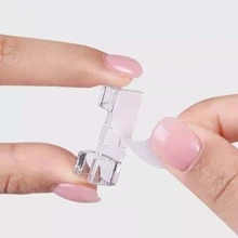 20入組數據線管理夾子,金屬絲固定的扣飾,自黏式燈芯絨收納適用於台式機 - 無色 - 查看 3