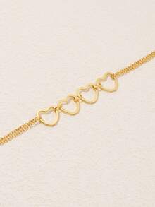 1入組時尚&個性化簡約風心形女性腳錬