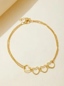 1入組時尚&個性化簡約風心形女性腳錬