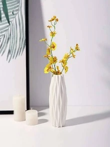 1 Miếng Trắng Hiện đại Cái bình hoa , Nhựa Bình hoa Đối với Nhà  Đồ trang trí , Thích hợp Đối với Phòng khách Cắm Hoa Trưng bày - trắng - Xem 5