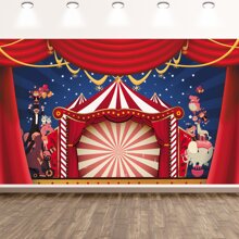 Dienalls Đỏ  Rạp xiếc Lễ hội hóa trang Bối cảnh Rèm Ngôi sao Ảnh nền Tiệc sinh nhật Đồ trang trí - Nhiều màu - Xem 1