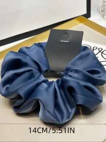 2 件大号缎面法式发髻制作器，纯色甜甜圈发圈 - 彩色 - 查看 6