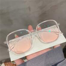 Blush Pink Colored Fashion Eyeglasses - Baby Pink - View 3