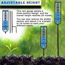 Rain Gauge Stake Garden Rain Measurement Tool With Transparent Glass Tube, Inch Measurement For Testing Precipitation On Lawns - Multicolor - View 7