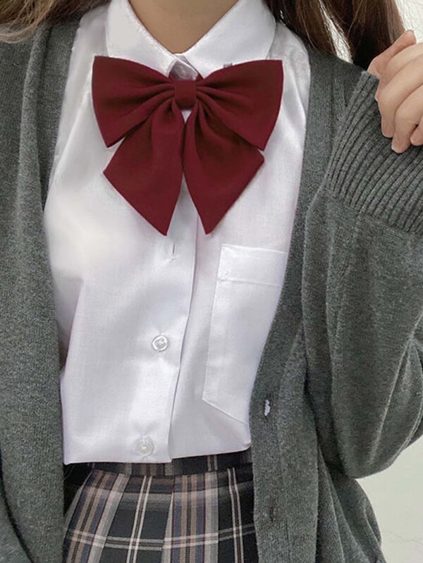 1pc Japanese Style Red Jk Necktie Collar Bow Uniform Tie Preppy For Women Girls Gifts Accessories Women Valentine's Day