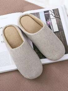 1對超輕室內家居拖鞋柔軟的防滑鞋底情侶適用於地毯,瓷磚,硬木地面, - 咖啡棕 - 查看 1