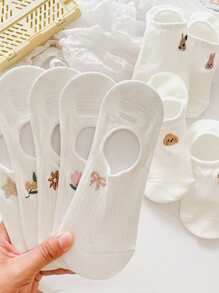 10 buc. șosete de barcă decoltate de culoare solidă pentru femei, respirabile, absorbante de transpirație, respirabile, anti-miros, anti-alunecare