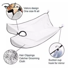 1 Men's Shaving Apron, Beauty Accessories And Father Or Husband Gift, White (Clear Suction Cup)