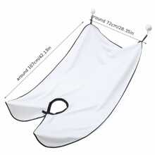 1 Men's Shaving Apron, Beauty Accessories And Father Or Husband Gift, White (Clear Suction Cup)