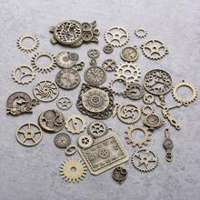 50g Bánh răng đồng hồ Steampunk cổ điển & Linh kiện đồng hồ thạch anh Phụ kiện làm đồ trang sức tự làm, Khoảng 25 chiếc, Màu sắc & Kiểu dáng ngẫu nhiên Mùa hè, Trường học - Đồng - Xem 3